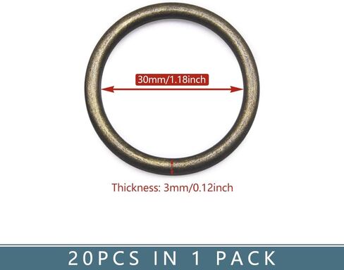 SEMINI 20PCS O Ring Buckle electroplated Zinc Alloy O-Rings Tone for Hardware Bags Belts Craft DIY Accessories in Saudi Arabia