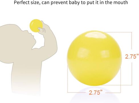 كرات الحفرة من بلاي ماتي - كرات بلاستيكية للأطفال، كرات سباحة ممتعة، مقاس 2.75 بوصة مع حقيبة تخزين لديكور حفلات أعياد الميلاد وبيوت اللعب للأطفال in Kuwait