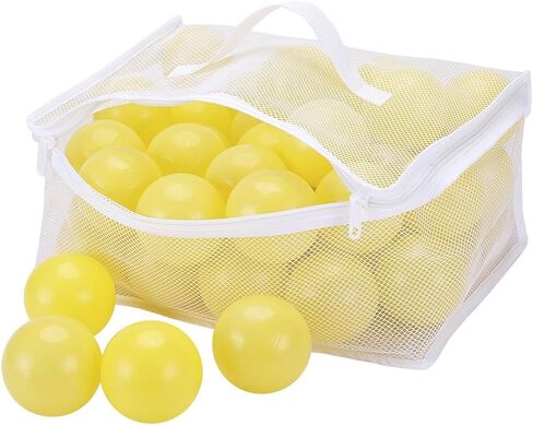 كرات الحفرة من بلاي ماتي - كرات بلاستيكية للأطفال، كرات سباحة ممتعة، مقاس 2.75 بوصة مع حقيبة تخزين لديكور حفلات أعياد الميلاد وبيوت اللعب للأطفال in Kuwait