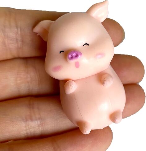 Pack of 6 Pcs Miniature Pigs Figurines, Cute Pink Fairy Garden Pig Toys Figures DIY Crafts for Dollhouse Home Decorations Cake Toppers in Saudi Arabia