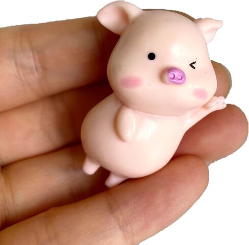 Pack of 6 Pcs Miniature Pigs Figurines, Cute Pink Fairy Garden Pig Toys Figures DIY Crafts for Dollhouse Home Decorations Cake Toppers in Saudi Arabia