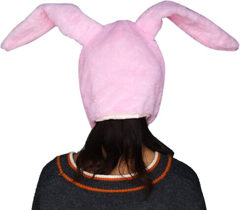 Bestjybt Plush Funny Bunny Rabbit Ears Hood Women Costume Party Hats for Cosplay Halloween in Kuwait