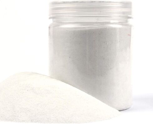 Shiny Stone Colorful Sand,Rainbow Sand,Art Sand,Colored Sand,Craft Sand,Decorative Wedding Vibrant Sand, 250g/0.55lbs/8.81oz for Kids Creativity Wedding Succulent Terrarium Vase (White) in Kuwait