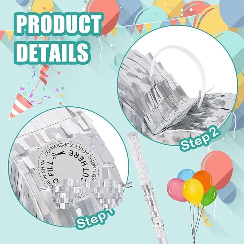 قلب صغير بيناتا قلب سحب سلسلة بيناتا لوازم تزيين حفلات الزفاف بيناتا مع عصا بيناتا معصوب العينين لتزيين حفلات الزفاف وأعياد الميلاد، 14.2 × 11.8 بوصة (نمط مشرق) in Kuwait