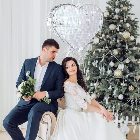 قلب صغير بيناتا قلب سحب سلسلة بيناتا لوازم تزيين حفلات الزفاف بيناتا مع عصا بيناتا معصوب العينين لتزيين حفلات الزفاف وأعياد الميلاد، 14.2 × 11.8 بوصة (نمط مشرق) in Kuwait