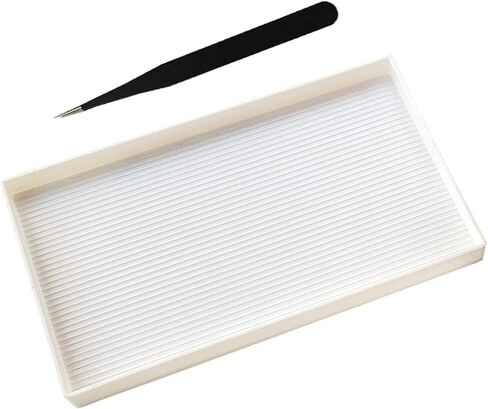 صينية فرز خرز بلاستيكية كبيرة الحجم مقاس 10×6 انش، ملاقط من الستانلس ستيل، لوحة الماس حجر الراين، اكسسوارات الرسم الماسي بغرز متقاطعة، اداة تنقيط لفن الاظافر والحرف اليدوية in Kuwait