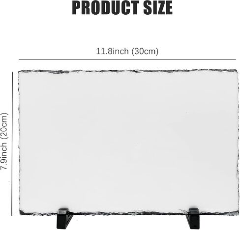XHKDSYMC 1 PC Sublimation Slate Blanks, Heart Shape Sublimation Blank Slate Rock Stone 7.9x7.9 Inch Sublimation Photo Slate with Display Holder for Heat Press Printing in Saudi Arabia