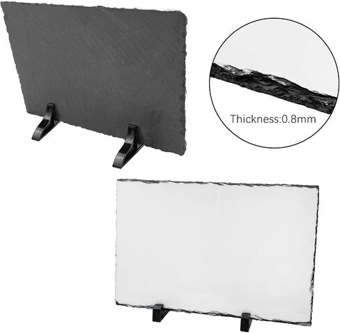 XHKDSYMC 1 PC Sublimation Slate Blanks, Heart Shape Sublimation Blank Slate Rock Stone 7.9x7.9 Inch Sublimation Photo Slate with Display Holder for Heat Press Printing in Saudi Arabia