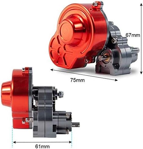 RC Metal Reverse Transmission Gearbox for 1/10 RC Crawler Car Axial SCX10 90027 SCX10 II 90046 Wraith Upgrade Parts in Saudi Arabia