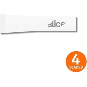 شفرات إزميل Slice 10534-CS، شفرة سيراميك تدوم 11 مرة أطول من المعدن، حافة صديقة للأصابع، 24 شفرة، أبيض