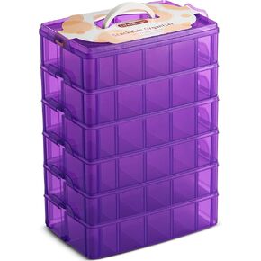 LifeSmart Stackable Bead Storage Organizer Box | DIY Art Craft Case Storage with Adjustable Compartments | Small Plastic Containers with Dividers for Toys, Jewelry, Fishing Tackles and Sewing Supplies in Saudi Arabia