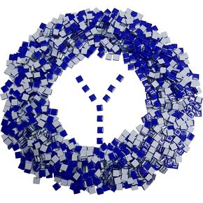 Sea Blue Mosaic Tiles – 1 Pounds 2/5" Inch Assorted Stained Colors Mosaic Glass Tiles Bulk Supplies for DIY Crafts, Plates, Picture Frames, Vase in Kuwait