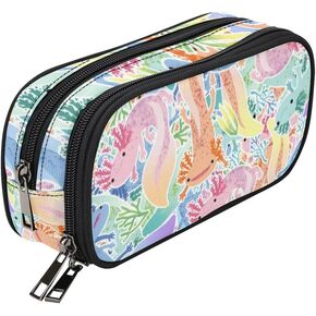 Cow Pencil Case for Teen Girls Boys, ANANGTEE Black and White Print Fur Tote Small Makeup Bag for Women, School Stationery Accessory Zipper Large Pouch, Office Organizer Soft Travel Toiletry 10
