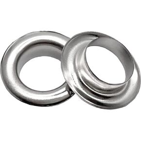 200Pcs Round Shape Hollow Rivet 12mm Inner Diameter Silver Metal Eyelets with Washers for Clothes Leather Canvas(26#)