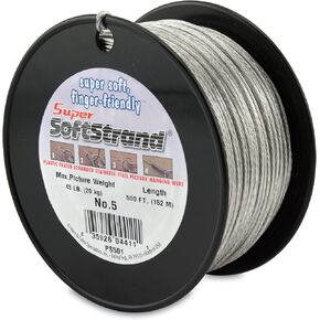 Super Softstrand, Vinyl-Coated Stranded Stainless Steel Picture Wrapping Wire, Size #2, 15 lb / 7 kg, 1500 ft / 457 m in Kuwait