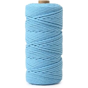 FOPUGT سلك مضفر 3 مم × 109 ياردة حبل قطن مكرامية بوهيميا مكرامية حبل لحقيبة الشماعات المصنوعة يدويًا ومشاريع ديكورات المنزل (وردي خوخ) in Kuwait