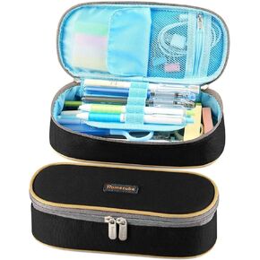 Homecube Pen Case, Big Capacity Waterproof Pencil Bag Oxford Make-up Pen Pouch Durable Stationery Bag Pen Holder for Man & Women, Black in Saudi Arabia