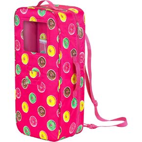 زيتا اليمنت شنطة سفر لحمل الدمى مقاس 18 انش من اميريكان جيرل، شنطة حمل دمى مقاس 18 انش، شنطة نوم للدمى مع جيوب تخزين متعددة لخزانة الملابس in Kuwait