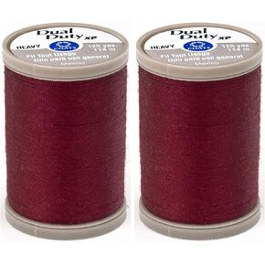 2-Pack - Coats & Clark S950-2820 Dual Duty XP Heavy Thread, 125-Yard Each, Barberry Red