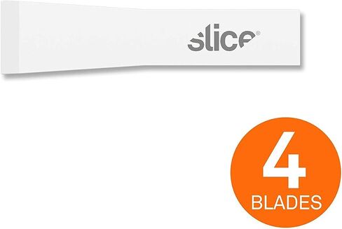 Slice 10534-CS Chisel Blades, Ceramic Blade Lasts 11x Longer Than Metal, Finger Friendly Edge, 24 Blades, White in Kuwait