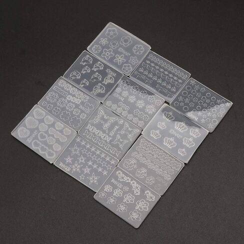 مجموعة قوالب سيليكون صغيرة لفن تزيين الاظافر من هيليزك مكونة من 12 قطعة in Kuwait