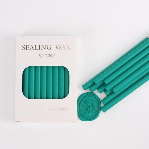 Jasper Sealing Wax Sticks STAMPMASTER 20pcs Mini Wax Seal Sticks Orichalceous Green Sealing Wax Sticks for Wedding Invitations Letter Envelope Cards Crafts Christmas Package Decoration in Kuwait