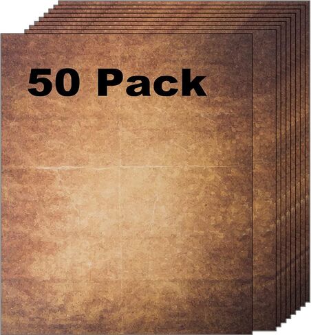 50 عبوة من الورق الكلاسيكي القديم | ورق قرطاسية عتيق | تستخدم لإنشاء كتابة ورسم ورسومات ومشروعات الرسم الخالدة | صديقة للطباعة بالحبر النفاث والليزر | 8.5 × 11 بوصة 50 ورقة in Kuwait