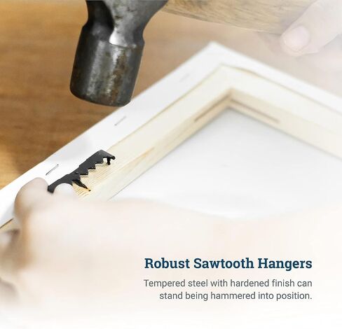 PERFORMORE Sawtooth Picture Hangers, 150 Pack Picture Frame Hanging Hardware, Double Hole Photo Frame Hangers with 300 Screws, for Wall Clock Paintings Decor Artwork Picture Frame Hook Photos (Black) in Saudi Arabia