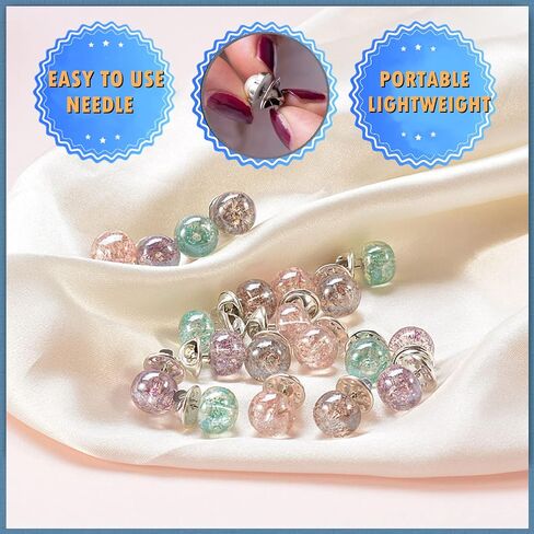 48 Pieces Faux Pearl Brooch Pins Set, 38 PCS Sweater Shawl Safety Pins with 20 PCS Cover up Buttons Pins for Women Girls Dresses Pants Clothing in Kuwait