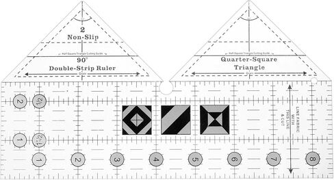 HARFINGTON 90 Degree Double Strip Quilting Template Ruler for Sewing, 10 Inch in Kuwait