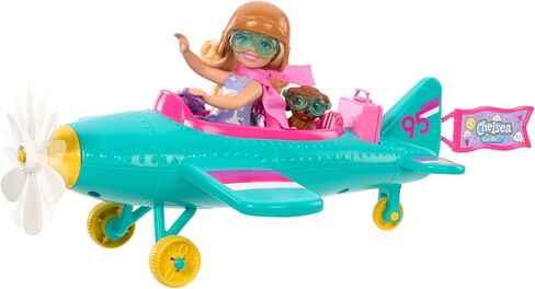 Barbie Chelsea Can Be… Doll & Plane Playset, 2-Seater Aircraft with Spinning Daisy Propellor & 7 Accessories, Including Puppy & Stickers in Saudi Arabia