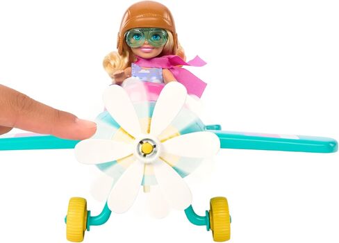 Barbie Chelsea Can Be… Doll & Plane Playset, 2-Seater Aircraft with Spinning Daisy Propellor & 7 Accessories, Including Puppy & Stickers in Saudi Arabia