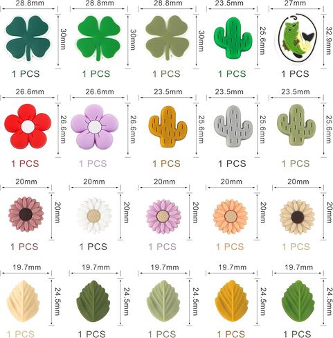 Sunrony 12PCS Silicone Focal Beads, Silicone Beads for Keychain Making Focal Silicone Mom Beads for Pens Silicone Beads Focal for Bracelet Necklace Crafts(Mama Beads) in Kuwait