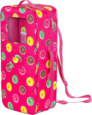 زيتا اليمنت شنطة سفر لحمل الدمى مقاس 18 انش من اميريكان جيرل، شنطة حمل دمى مقاس 18 انش، شنطة نوم للدمى مع جيوب تخزين متعددة لخزانة الملابس in Kuwait