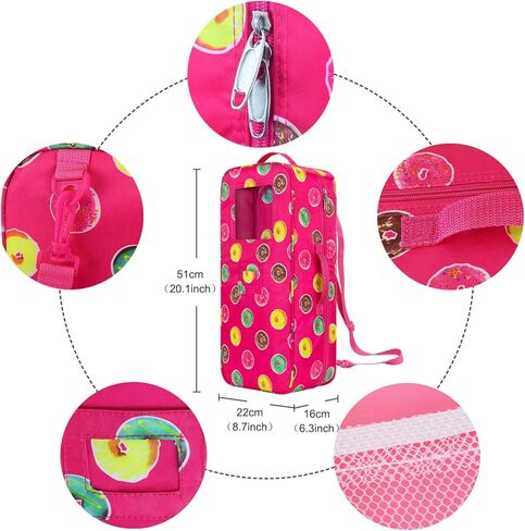 زيتا اليمنت شنطة سفر لحمل الدمى مقاس 18 انش من اميريكان جيرل، شنطة حمل دمى مقاس 18 انش، شنطة نوم للدمى مع جيوب تخزين متعددة لخزانة الملابس in Kuwait