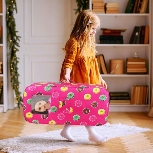 زيتا اليمنت شنطة سفر لحمل الدمى مقاس 18 انش من اميريكان جيرل، شنطة حمل دمى مقاس 18 انش، شنطة نوم للدمى مع جيوب تخزين متعددة لخزانة الملابس in Kuwait