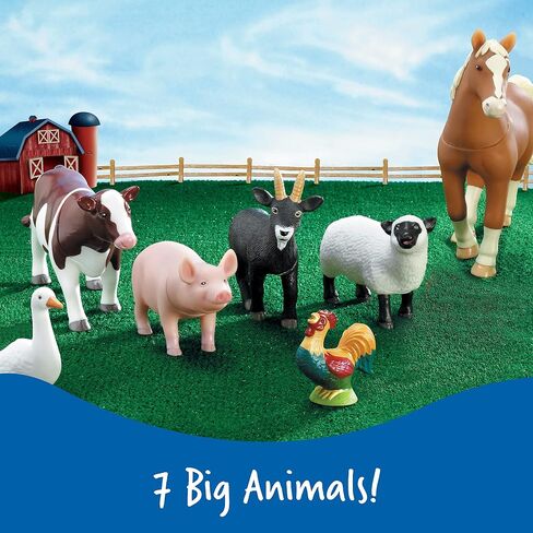 Learning Resources Jumbo Farm Animals, Animal Toy Set for Toddlers, 7 Pieces, Ages 18 Mos+ in Saudi Arabia
