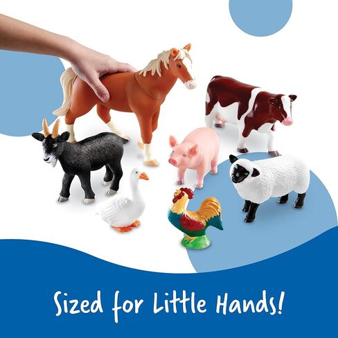 Learning Resources Jumbo Farm Animals, Animal Toy Set for Toddlers, 7 Pieces, Ages 18 Mos+ in Saudi Arabia