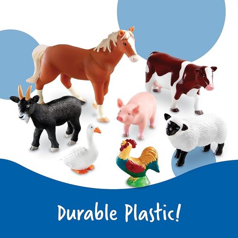 Learning Resources Jumbo Farm Animals, Animal Toy Set for Toddlers, 7 Pieces, Ages 18 Mos+ in Saudi Arabia