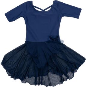 Leveret Kids Girls Skirt Leotard Long Sleeve Size Toddler-X-Large (2-14 Years) Variety of Colors