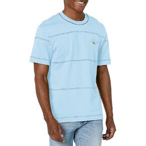 Lacoste Contemporary Collection's Men's Short Sleeve Relaxed Fit Dotted Stripe Tee Shirt in Saudi Arabia