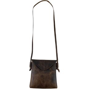 Hide & Drink, Vertical Shoulder Bag Handmade from Full Grain Leather - Bourbon Brown in Saudi Arabia