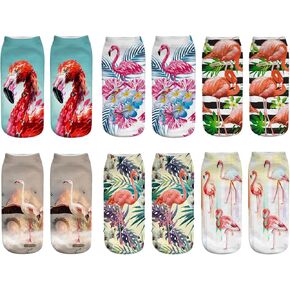 Benefeet Sox 6 Pack Women Girl Novelty unicorn Ankle Sock Crazy Avocado Cow Sunflower Fun Read Cute Animal Low Cut Gift Sock