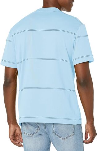 Lacoste Contemporary Collection's Men's Short Sleeve Relaxed Fit Dotted Stripe Tee Shirt in Saudi Arabia