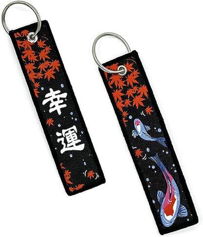 سلسلة مفاتيح جي دي ام جت تاغ من لوجيما لسيارة كوي فيش جود فورتشن ساكورا، ملحقات سيارة جيه دي ام، اسود، ازرق، L in Kuwait