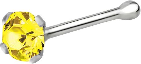Forbidden Body Jewelry 22g Nose Studs for Women, Nose Ring Studs, Stud Nose Rings, Nose Ring Stud, Sterling Silver CZ Simulated Diamond Nose Stud, 2.5mm Crystal in Saudi Arabia