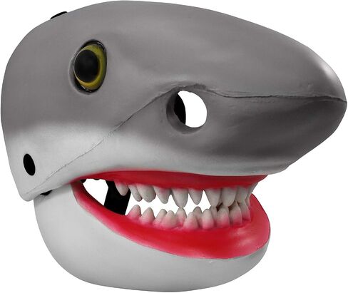 Adult Shark Mask - Shark Head Moving Mouth Mask - Under The Sea Halloween Mascot Animal Costume Accessory - Gray, Adjustable in Saudi Arabia