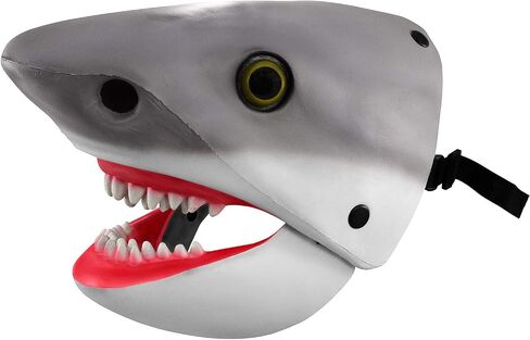 Adult Shark Mask - Shark Head Moving Mouth Mask - Under The Sea Halloween Mascot Animal Costume Accessory - Gray, Adjustable in Saudi Arabia