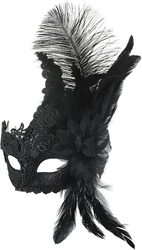 قناع مطرز للهالوين قناع تنكري من الريش للنساء قناع فينيسي للحفلات الراقصة والحفلات الراقصة وحفلات ماردي جراس / حفلات الزفاف / تزيين الحائط in Kuwait