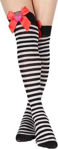 جوارب عالية الفخذ للسيدات من Benefeet Sox جوارب طويلة مخططة فوق الركبة من Argyle للفتيات جوارب طويلة مضحكة ومجنونة in Kuwait